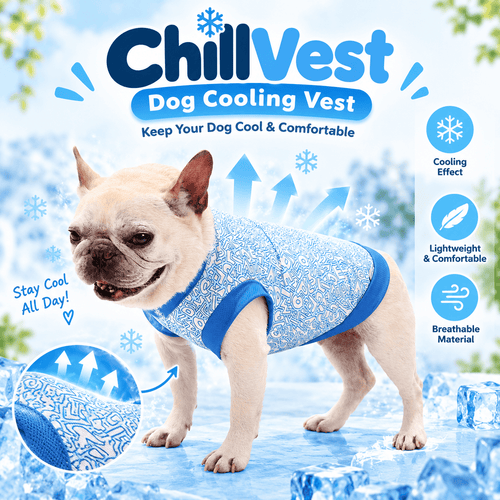 ChillVest™ Evaporative Cooling Vest for French Bulldogs, Pugs & Flat-Faced Breeds