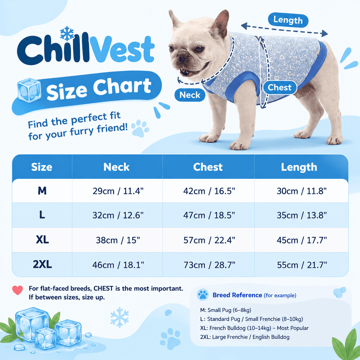 ChillVest™ Evaporative Cooling Vest for French Bulldogs, Pugs & Flat-Faced Breeds
