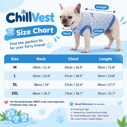 ChillVest™ Evaporative Cooling Vest for French Bulldogs, Pugs & Flat-Faced Breeds