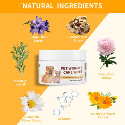 Wrinkle Care Wipes for French Bulldogs & Pugs